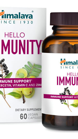 Himalaya Hola Inmunidad Con Quercetina, Vitamina C, Vitamina D, Zinc, Amla, Saúco Y Albahaca Sagrada Para Apoyo Inmunol