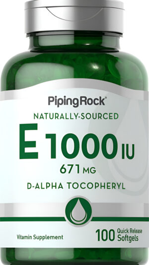Piping Rock Vitamina E 1000 Iu Softgels 671mg 100 Conteo D A