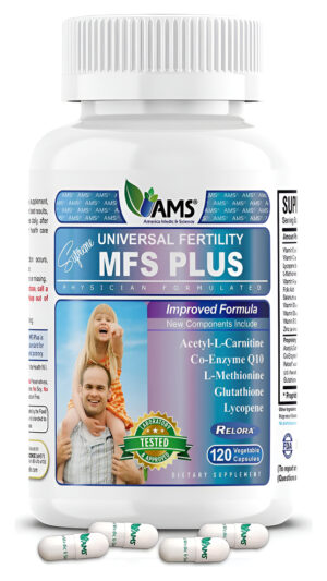 America Medic & Science Mfs Plus - Suplementos De Fertilidad Para Hombres (120 Cápsulas)