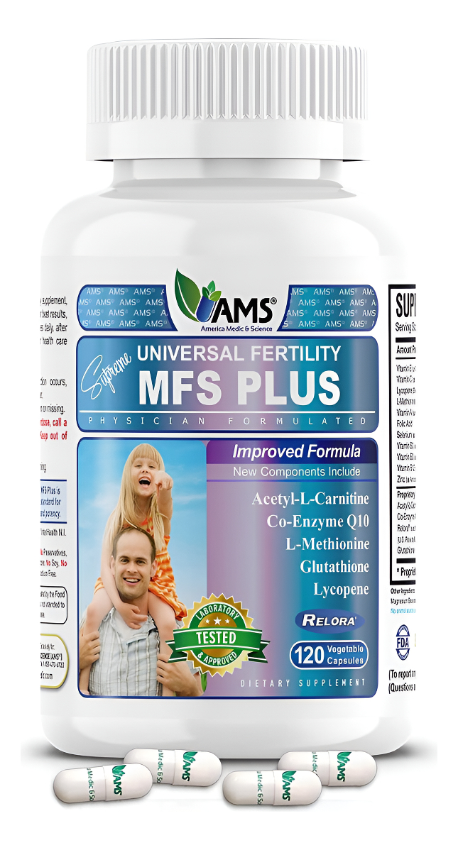 America Medic & Science Mfs Plus - Suplementos De Fertilidad Para Hombres (120 Cápsulas)